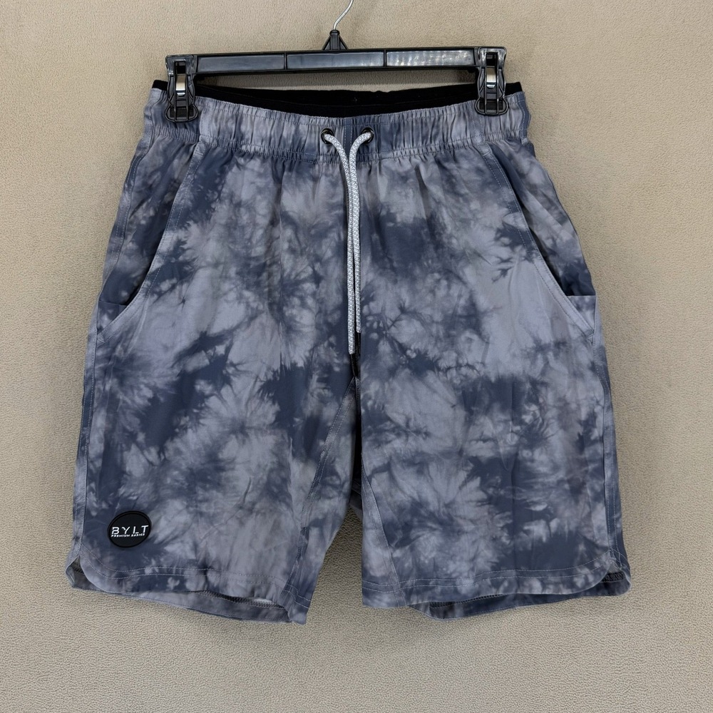 BYLT Premium Basics‎ Tie Dye Active Shorts Men's Size S Elastic Waist Drawstring